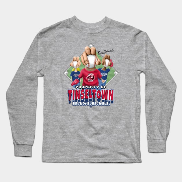 Knucklehead for Tinseltown Baseball Long Sleeve T-Shirt by MudgeSportswear